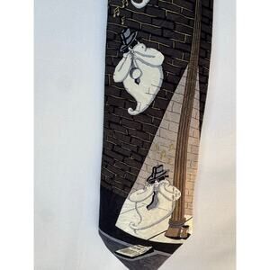 Vintage 1996 Hallmark Halloween Tie Ghost Blues Band Novelty Necktie 90s Retro